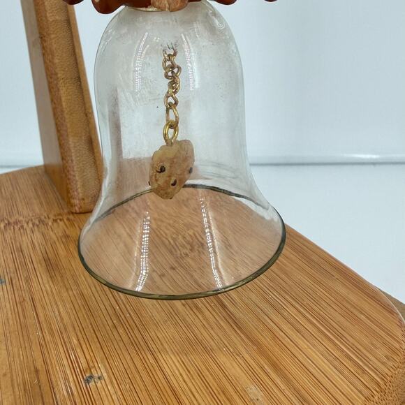 Disney Chip ‘n Dale Cookies Christmas Holiday Glass Bell Ornament 4" Tall - Picture 3 of 8